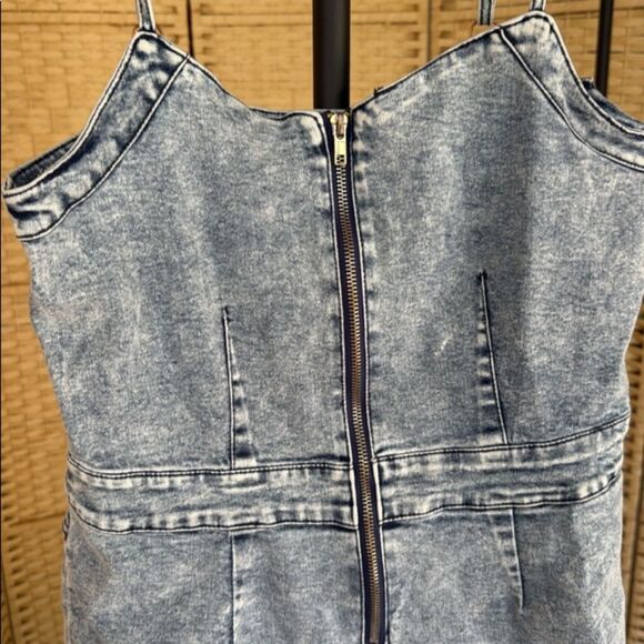 Project Rebel Denim romper adjustable straps cotton size extra large - Picture 2 of 10